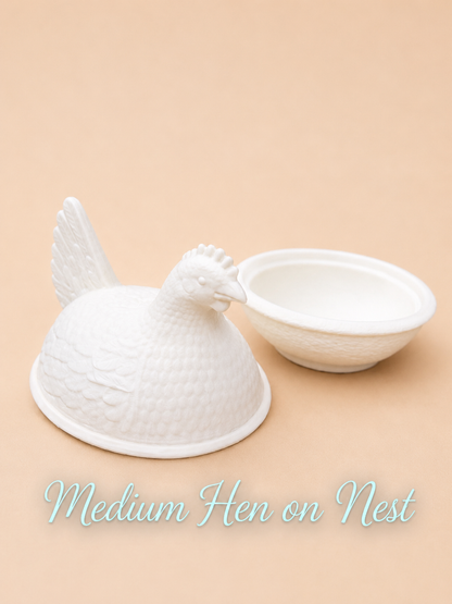 Hen on Nest Trinket Dish – 3D Printed Decor & Functional Holder