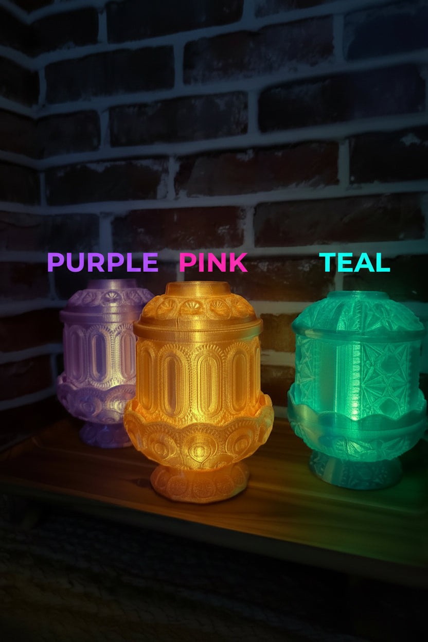 Milk Glass Style Fairy LED Tealight Holder