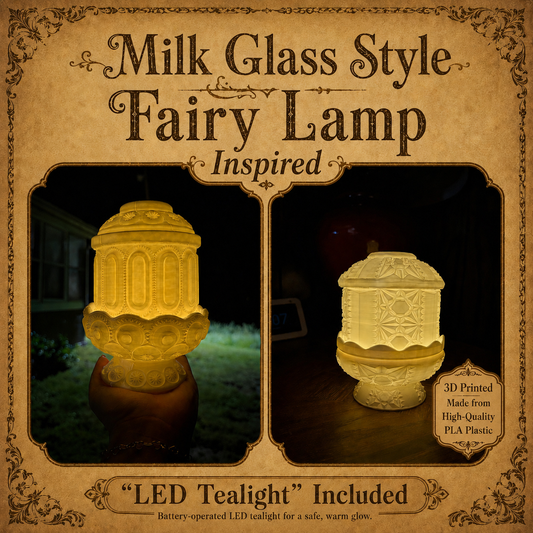 Milk Glass Style Fairy LED Tealight Holder