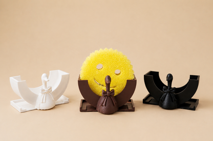 Goose with Bow Sponge Holder