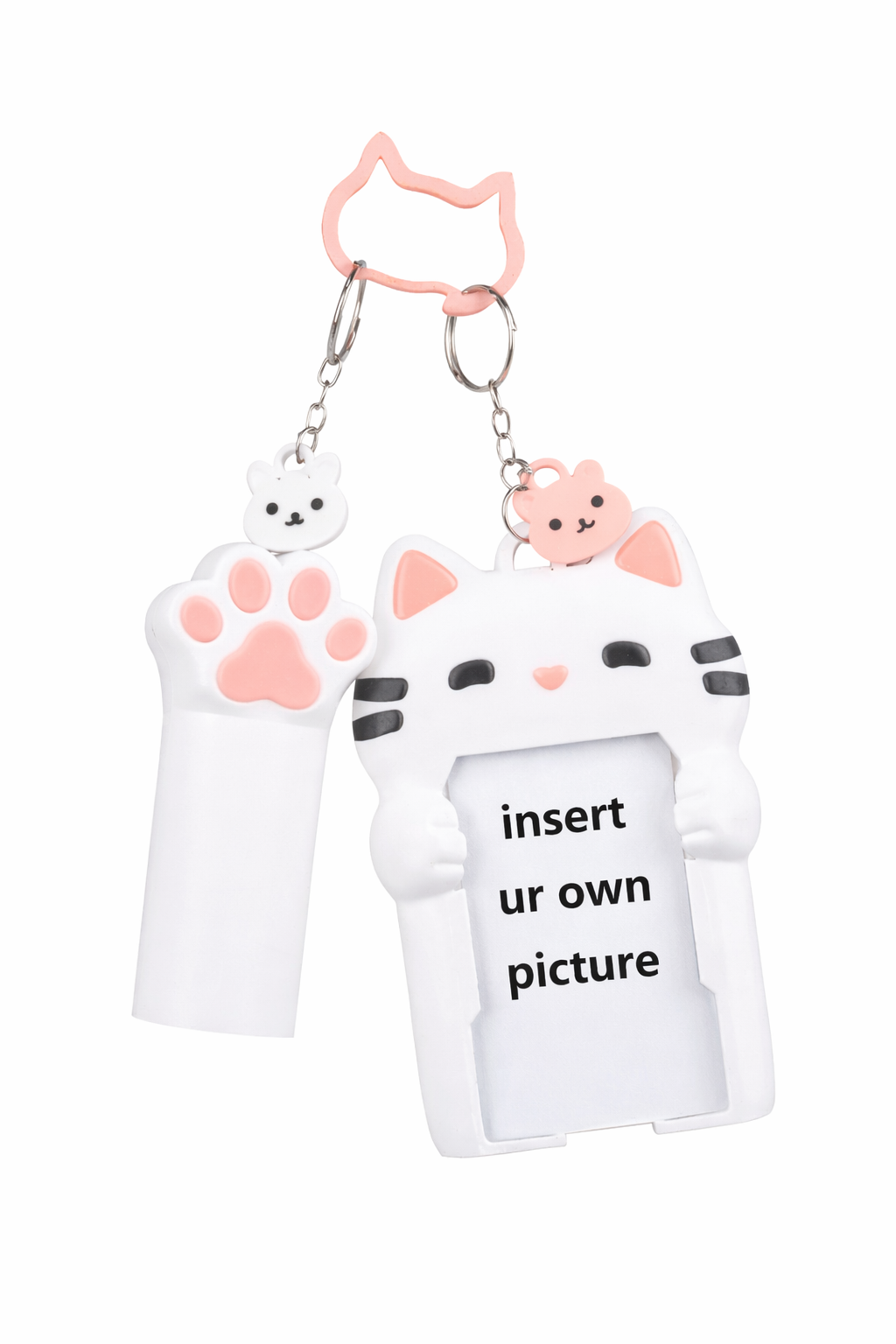 Insert-Photo Cat Keychain