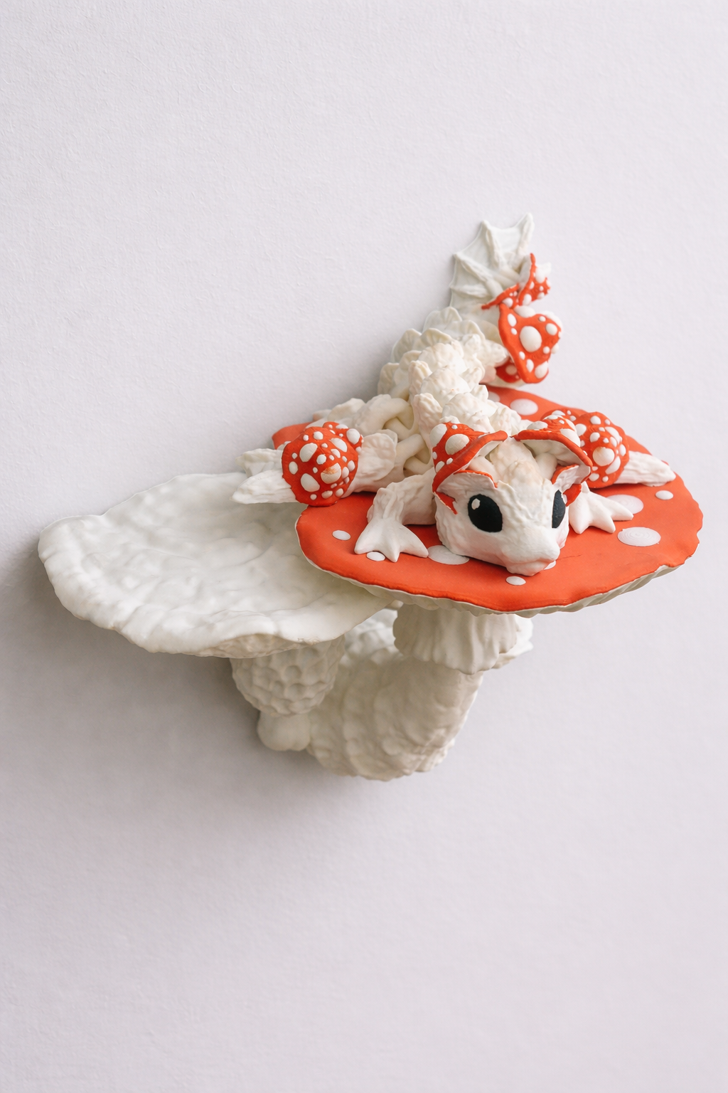 Mushroom Dragon With  Floating Shelf