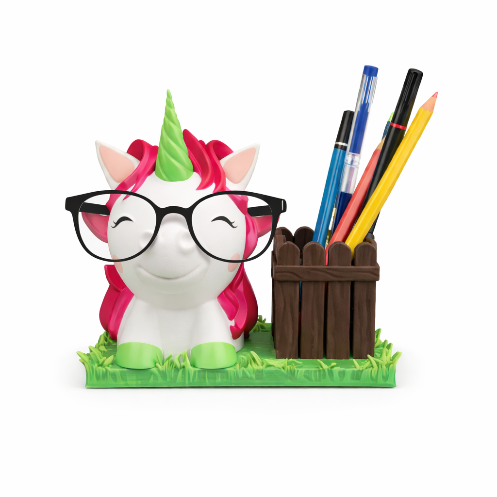 Unicorn Desk Buddy — Glasses & Pen Holder