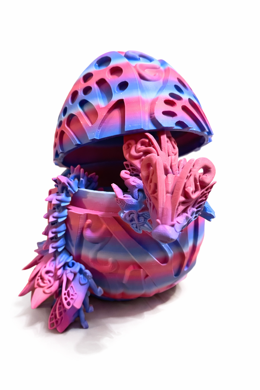 Large Butterfly Egg with Dragon